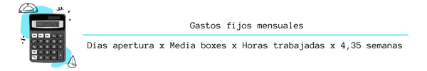Fórmula coste hora/sillón